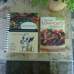 LOW CARB Cookbook and Vegetables Cookbook Bundle NEVER USED